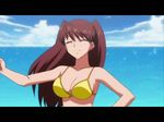  agent_aika aika_r-16 animated animated_gif bikini bouncing_breasts breasts brown_hair long_hair shingai_eri swimsuit 
