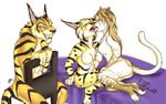  art by color feline female kissing lesbian licking lynx mammal mithea nothchan nude pervert sabertooth sketchkat sketchkat_(character) smilodon tiger tiggie tongue 