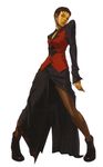  boots brown_hair choker earrings jewelry legwear_under_shorts lips long_skirt nona official_art pantyhose short_hair shorts skirt solo spread_legs standing the_king_of_fighters the_king_of_fighters_2002 vest vice 