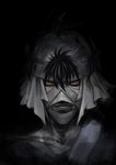 bandages black_hair highres looking_at_viewer male_focus maphenix portrait red_eyes rurouni_kenshin shishio_makoto solo 