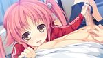  blush censored cum game_cg kazama_akari koikishi_purely_kiss penis pink_hair yuuki_hagure 