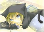  animal_ears blonde_hair blue_eyes catboy kagamine_len kuroi_(liar-player) stars tail vocaloid 