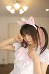  animal_ears aristocats cat_ears cosplay dress frilled_dress frills frilly_dress highres lace marie photo sakura_yayoi twintails 