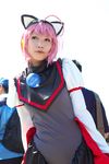  ahoge animal_ears asian cat_ears cosplay moe-tan moetan nanami_akua photo pink_hair tempera_sumi 