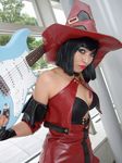  arc_system_works bare_shoulders cosplay guilty_gear guitar hat i-no instrument minami_miki photo witch_hat 