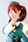  cosplay gundam gundam_seed gundam_seed_destiny meyrin_hawke minase_risa photo red_hair redhead twintails uniform 