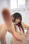  blazer cosplay highres photo sakura_yayoi school_rumble school_uniform tsukamoto_tenma twin_ahoge 