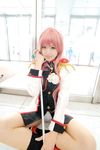  cosplay highres photo pink_hair revolutionary_girl_utena saya saya_(cosplayer) shoujo_kakumei_utena sword tenjou_utena uniform weapon 