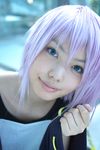  cosplay kaieda_kae photo purple_hair rosario+vampire shirayuki_mizore tank_top 