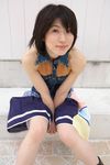  boots denim_vest highres komiyama_maki photo skirt 