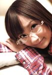  flannel_shirt glasses hamada_shoko highres photo 