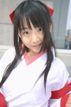  bow cosplay hair_bow hairbow highres japanese_clothes kannazuki_no_miko kurusugawa_himeko matsunaga_ayaka miko photo 