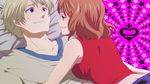  1boy 1girl america axis_powers_hetalia blonde_hair female girl girl_on_top hairband lying on russia shirt top 