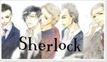  ???twitter brown_hair dual_persona male male_focus open_clothes open_shirt sherlock sherlock_(bbc) sherlock_holmes shirt ã‚‚ã³ï¼ twitter 