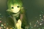  bad_id bad_pixiv_id blonde_hair blush face gradient_hair green green_background green_eyes hands_together highres mizuhashi_parsee multicolored_hair own_hands_together pointy_ears scarf short_hair simple_background smile solo star touhou ume_(plumblossom) upper_body 