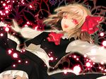  bad_id bad_pixiv_id blonde_hair hair_ribbon nod open_mouth outstretched_arms ribbon rumia short_hair skirt skirt_set solo touhou 