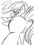  2012 animal_ears anus cutie_mark equine female friendship_is_magic hair horse my_little_pony nude pegasus plain_background pony presenting pussy rainbow_dash_(mlp) sketch solo sweethd tail white_background wings 