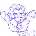  animal_genitalia anus balls equine feral fluttershy_(mlp) friendship_is_magic herm horsecock intersex mammal megasweet my_little_pony pegasus penis plain_background presenting pussy solo white_background wings 