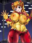  asuka_langley_sohryu blue_eyes breasts erect_nipples kebero large_breasts neon_genesis_evangelion orange_hair plugsuit soryu_asuka_langley 