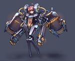  ahoge aqua_eyes bad_id bad_pixiv_id mecha_musume navel observerz original red_hair solo 