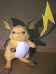  absurd_res black_eyes hi_res jewzeepapercraft mammal nintendo orange orange_body papercraft pok&#233;mon pok&eacute;mon raichu rodent solo tail video_games yellow 