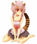 &hearts; animal_ears bow breasts cat_ears cleavage clothed clothing collar cute feline female hair human loli mammal pink_hair red_eyes scottish_fold skirt spazzykoneko tail young 