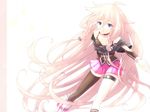  bad_id bad_pixiv_id bare_shoulders blue_eyes boots braid ia_(vocaloid) kanazawa_hiromu long_hair looking_at_viewer mismatched_legwear pink_hair simple_background single_thighhigh smile solo thigh_strap thighhighs twin_braids very_long_hair vocaloid 