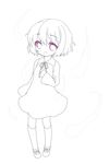  absurdres bad_id bad_pixiv_id curtain_(posuinochuanglian) highres lineart monochrome open_mouth saigyouji_yuyuko short_hair solo touhou transparent_background younger 