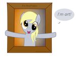  3d blonde_hair derpy_hooves_(mlp) diegotan dt equine frame friendship_is_magic hair hooves horse mane my_little_pony photo pony poster wide_open_arms 