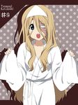  :o blonde_hair blue_eyes character_name ghost ikari_manatsu japanese_clothes k-on! kimono kotobuki_tsumugi long_hair open_mouth round_teeth shiroshouzoku solo teeth triangular_headpiece 