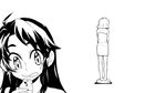  greyscale hong_meiling izayoi_sakuya long_hair monochrome multiple_girls naked_towel short_hair tima touhou towel weight_conscious 