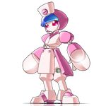  full_body hat humanoid_robot kouichi_(kouichi-129) medarot nurse_cap red_eyes reflection saint_nurse solo transparent_background 