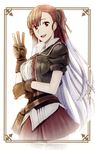  absurdres artist_request highres long_hair looking_at_viewer red_eyes ribbon riela_marcellis senjou_no_valkyria senjou_no_valkyria_3 side_ponytail solo very_long_hair 