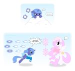  comic cub cutie_mark duo english_text equine female feral friendship_is_magic gradius hair horn horse jdan-s magic mammal my_little_pony option parody pink_hair pony princess_celestia_(mlp) princess_luna_(mlp) shooting sibling sisters tail text video_games winged_unicorn wings young 