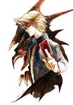  blonde_hair card domino_high_school_uniform dragon duel_monster glowing glowing_eyes highres holding holding_card jounouchi_katsuya male_focus profile red-eyes_b._dragon red_eyes solo sugi yuu-gi-ou yuu-gi-ou_duel_monsters 