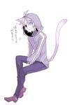  :&lt; ahoge animal_ears blue_eyes brown_eyes cat_ears cat_tail fate/zero fate_(series) heterochromia hood hoodie kemonomimi_mode male_focus matou_kariya sin_(hankotsu_bunny) solo tail white_hair 