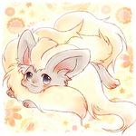  big_ears blush chinchilla cinccino cute dufy_0110 flareon fluffy fluffy_tail looking_at_viewer lying mammal nintendo on_front pok&#233;mon pok&eacute;mon rodent smile solo unknown_artist video_games 