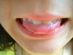 close-up female lips maya photo tongue 