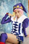  card cosplay highres joker pachi-slot_sengen_rio_de_carnival photo pink_hair thigh-highs thighhighs tora_(model) 