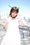  apron boku_to_maou cosplay dress highres horns linda linda_(boku_to_maou) microphone okage_shadow_king photo richi 