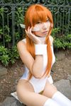  bodysuit cosplay highres hisame_chirumi lycra orange_hair photo serio spandex thigh-highs thighhighs to_heart 