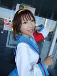  armband cosplay hair_ribbon hair_ribbons photo ribbon sailor sailor_uniform school_uniform serafuku suzumiya_haruhi suzumiya_haruhi_no_yuuutsu torai_aki 