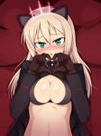  animal_ears blonde_hair blush breasts cat_ears covered_nipples gloves green_eyes heart heart-shaped_pupils heart_hands heinrike_prinzessin_zu_sayn-wittgenstein hirschgeweih_antennas large_breasts long_hair noble_witches non-web_source null_(nyanpyoun) solo symbol-shaped_pupils tsurime world_witches_series 