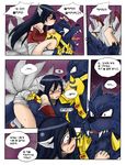  ahri animal_ears anthro armor bandage blush breasts canine cling comic dont_complain_about_tags_im_posting_a_shitton_of_these fangs female fox human kimmundo korean league_of_legends mammal orb sweat tears warwick 