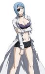  bra eyepatch girl ikkitousen lingerie mouyuu_(ikkitousen) short_hair solo standing tattoo underwear 