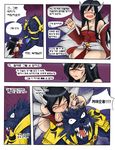 ahri animal_ears armor bandage blush breasts canine cling comic dont_complain_about_tags_im_posting_a_shitton_of_these fangs female fox human kimmundo korean league_of_legends mammal orb sweat warwick 