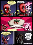  baked_goods cherry deadpool friendship_is_magic frienship_is_magic humor my_little_pony pastry pinkie_pie_(mlp) 