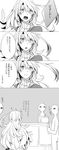  book comic contemporary greyscale highres jewelry long_hair milla_maxwell monochrome necklace smile tales_of_(series) tales_of_xillia translated zubora_na_kintoki 