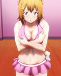  bikini breasts female girl highres kushiya_inaho maken-ki maken-ki! orange_hair red_eyes screencap solo swimsuit 