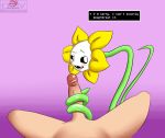  blush drooling first_person_view flower flowey_the_flower human male male_pov mammal not_furry penis plant saliva shmazman undertale video_games 